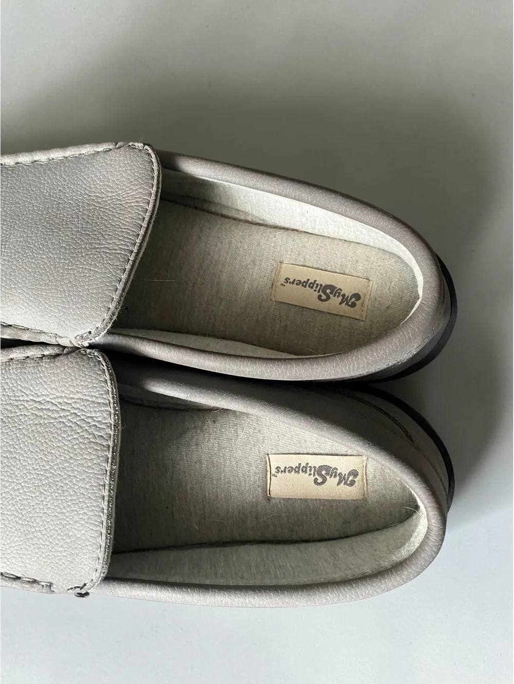 Men Moccasin Slippers Size 10 Slip On Comfort Gray Suede House Shoes Indoor